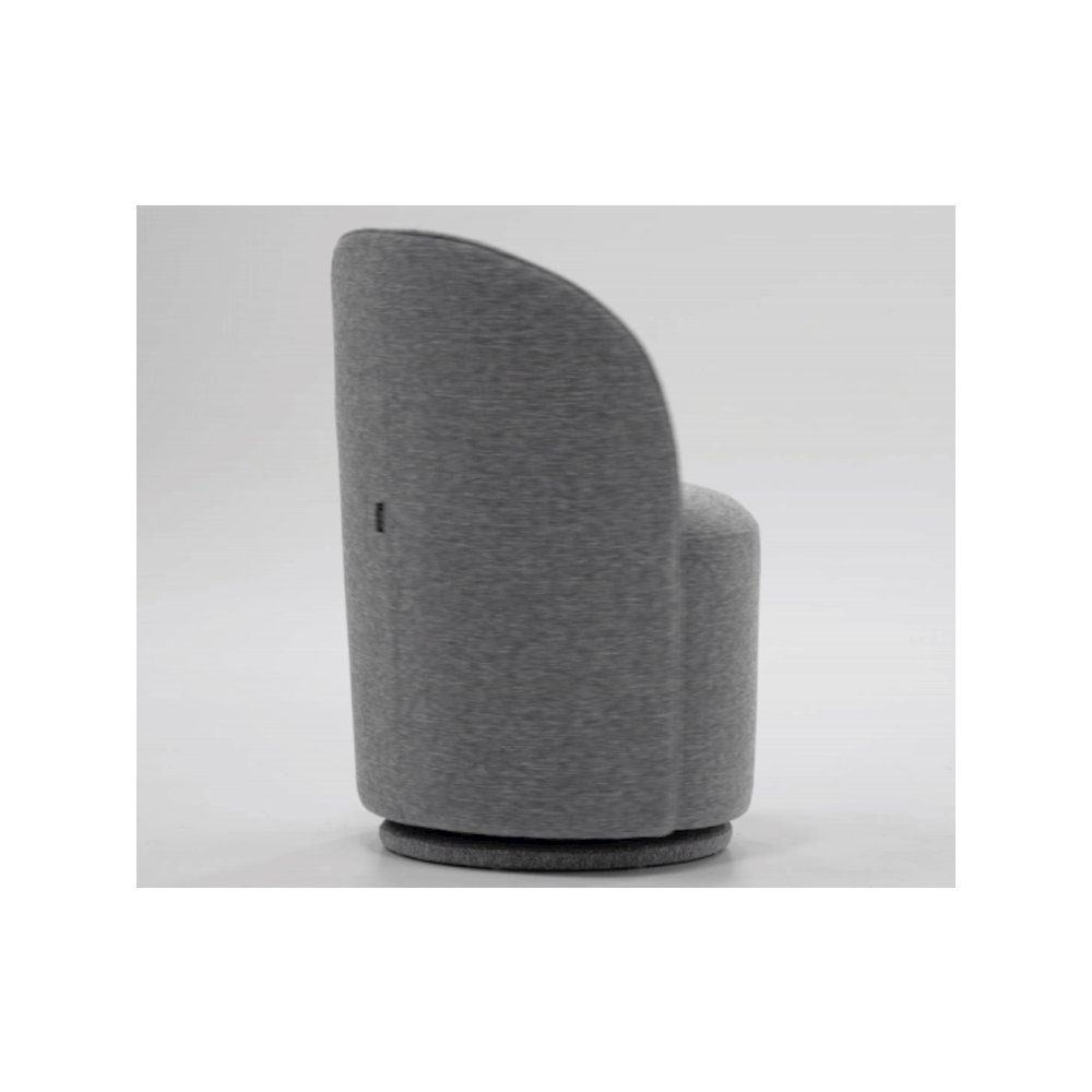 Correa - Modern Grey Fabric Swivel Dining Chair. Picture 9