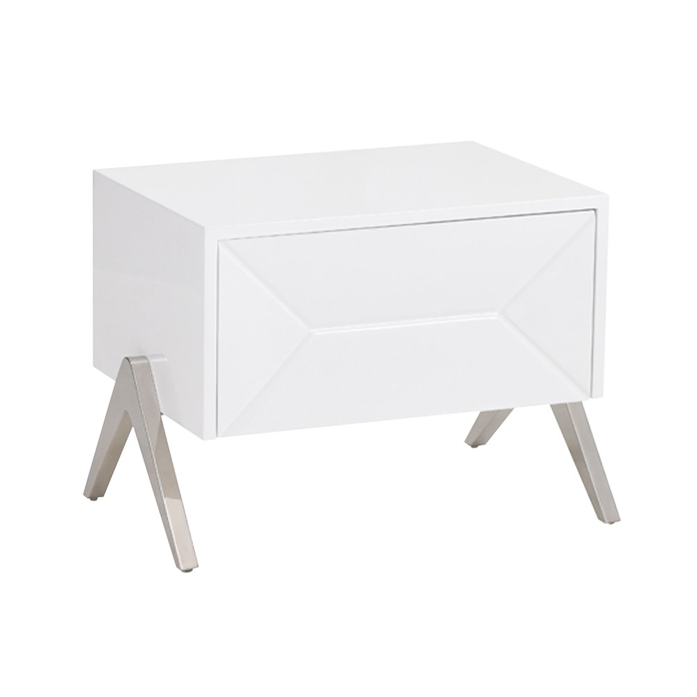Candid Modern White Nightstand. Picture 4