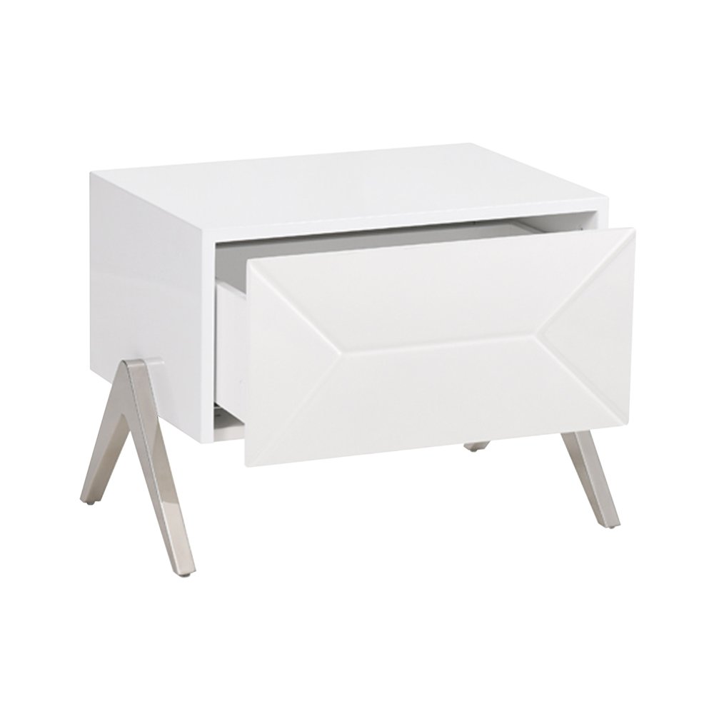 Candid Modern White Nightstand. Picture 5