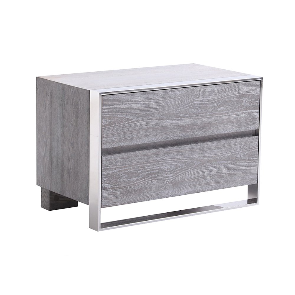 Modrest Arlene Modern Grey Elm Nightstand. Picture 9