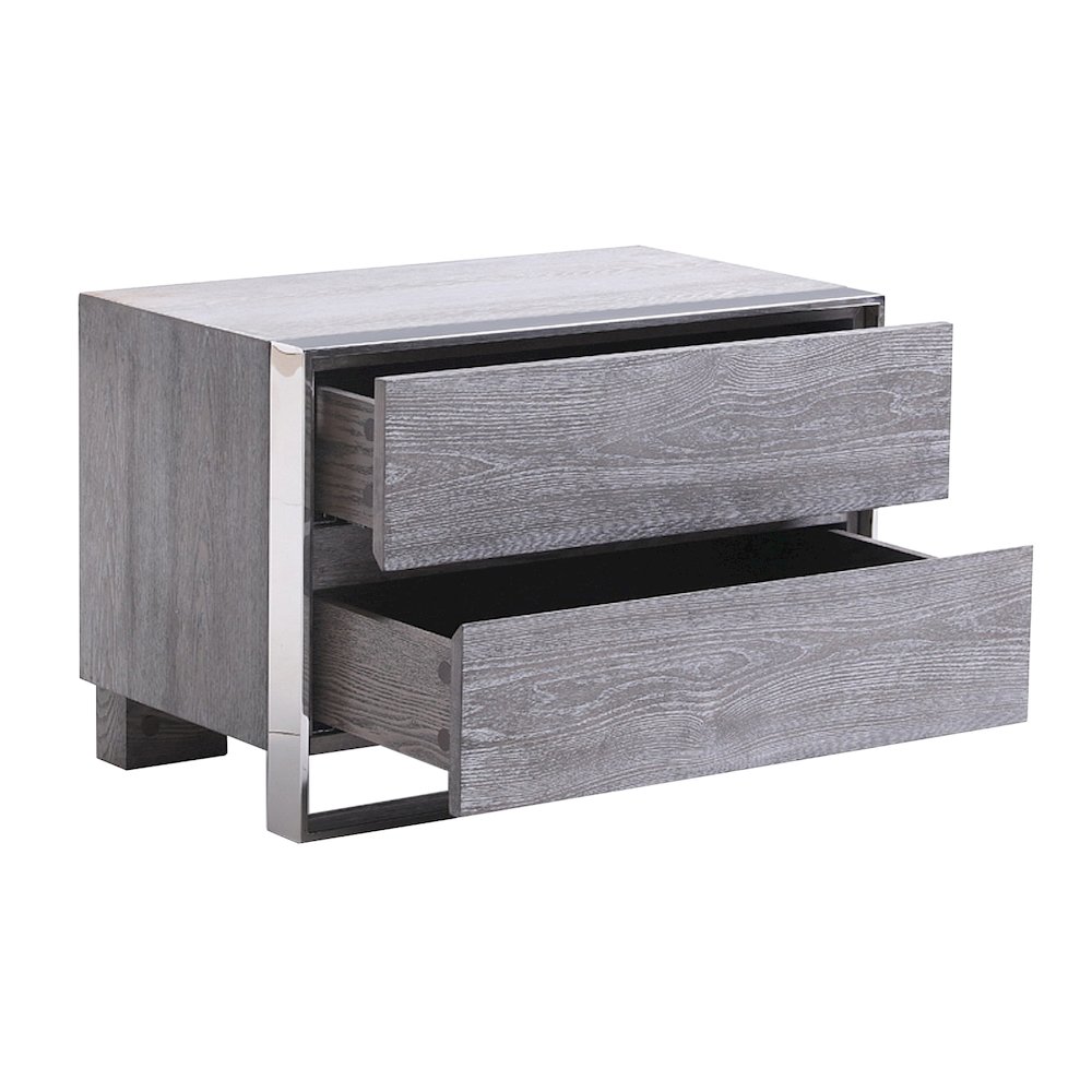 Modrest Arlene Modern Grey Elm Nightstand. Picture 10