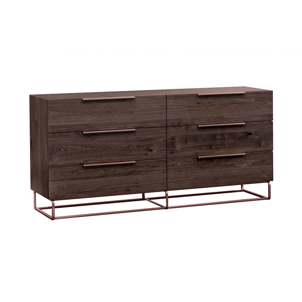 Nova Domus Benzon Italian Modern Dark Rovere Dresser. Picture 1