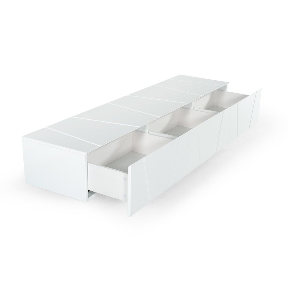 Modrest Chrysler Modern White TV Stand. Picture 2