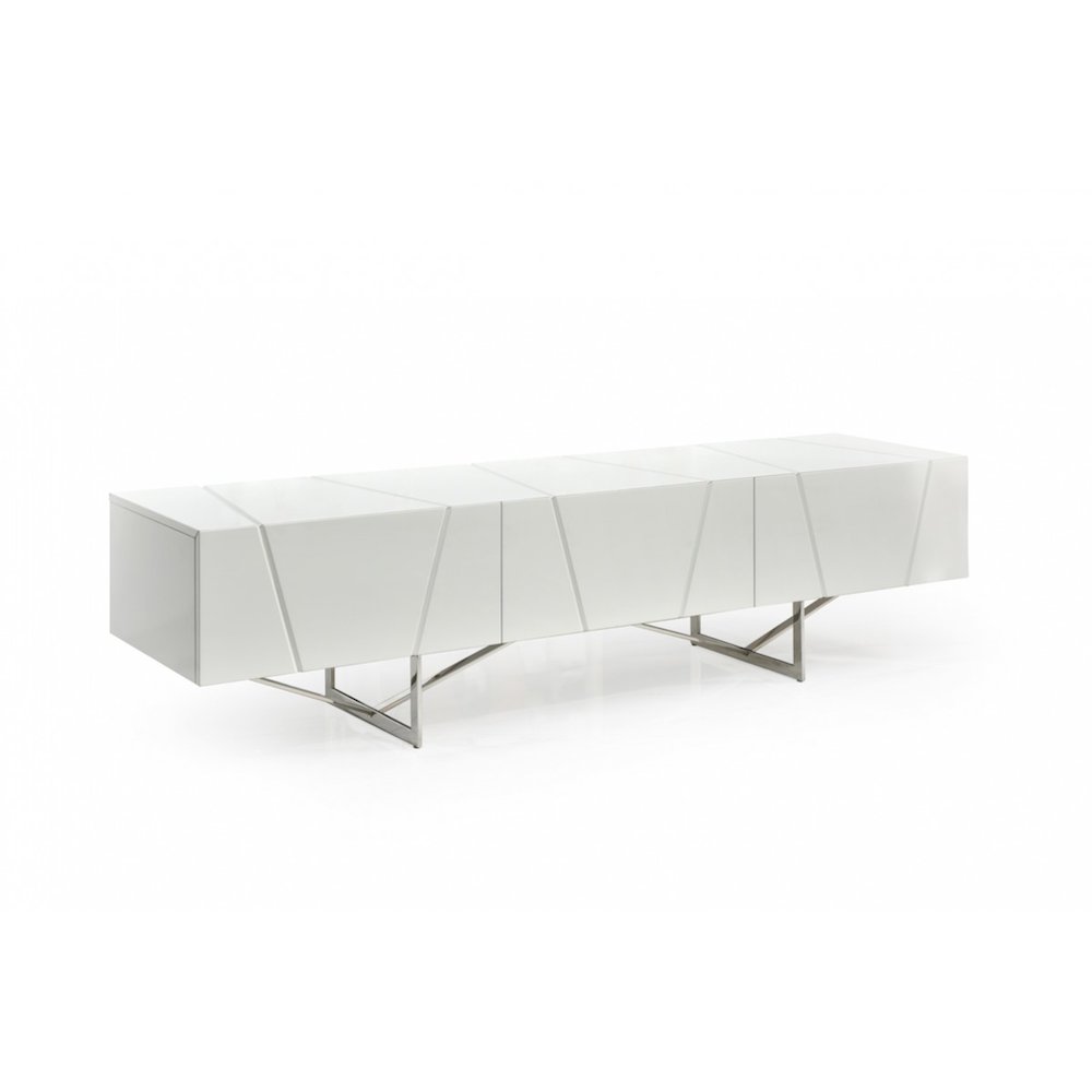 Modrest Chrysler Modern White TV Stand. Picture 3