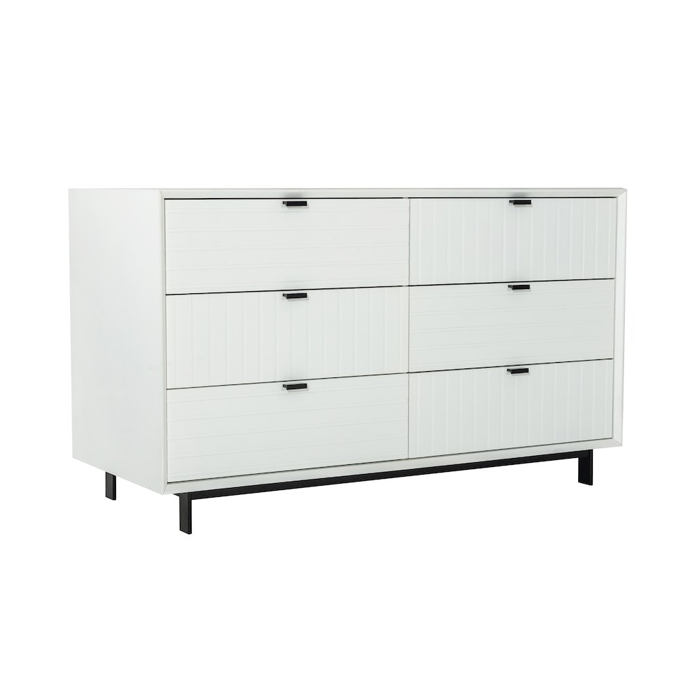 Nova Domus Valencia Contemporary White Dresser. Picture 1