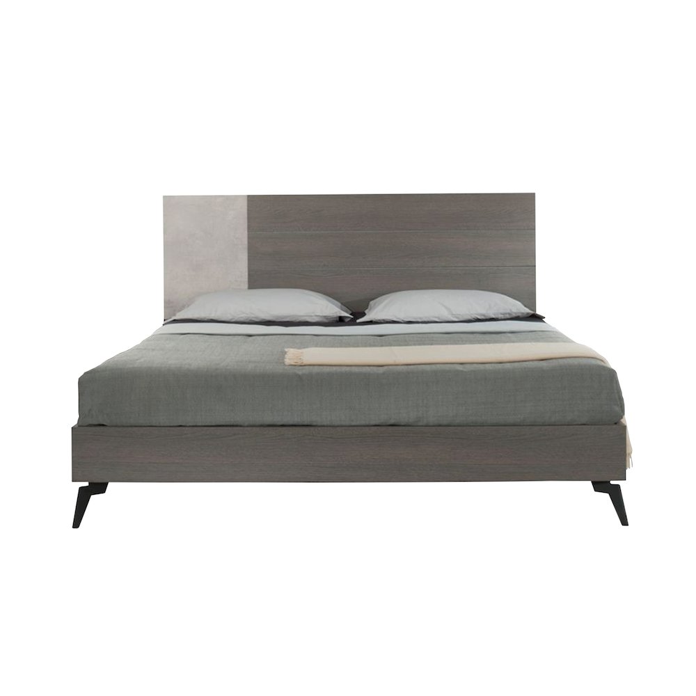 Nova Domus Palermo - Eastern King Modern Faux Concrete and Grey Bed. Picture 1