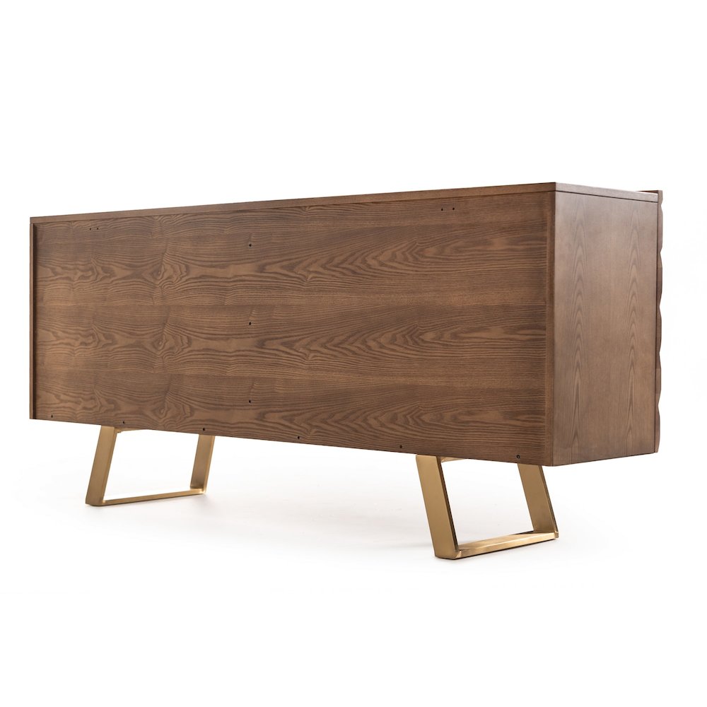 Modrest Finley Mid-Century Walnut & Gold Buffet. Picture 6