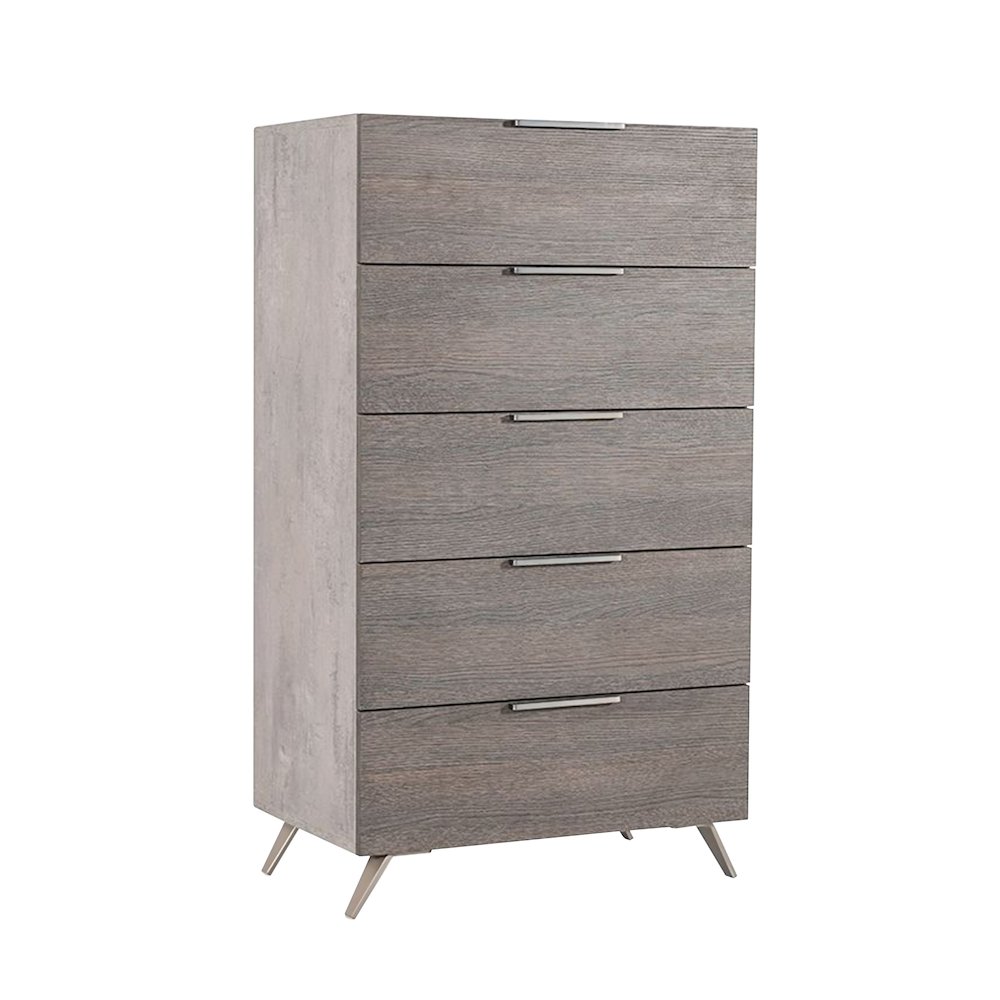 Nova Domus Bronx Italian Modern Faux Concrete & Grey Chest. Picture 1