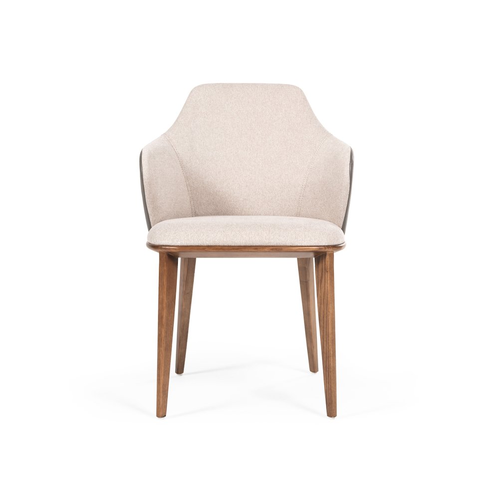 Modrest Megan Modern Beige & Grey Dining Chair. Picture 4