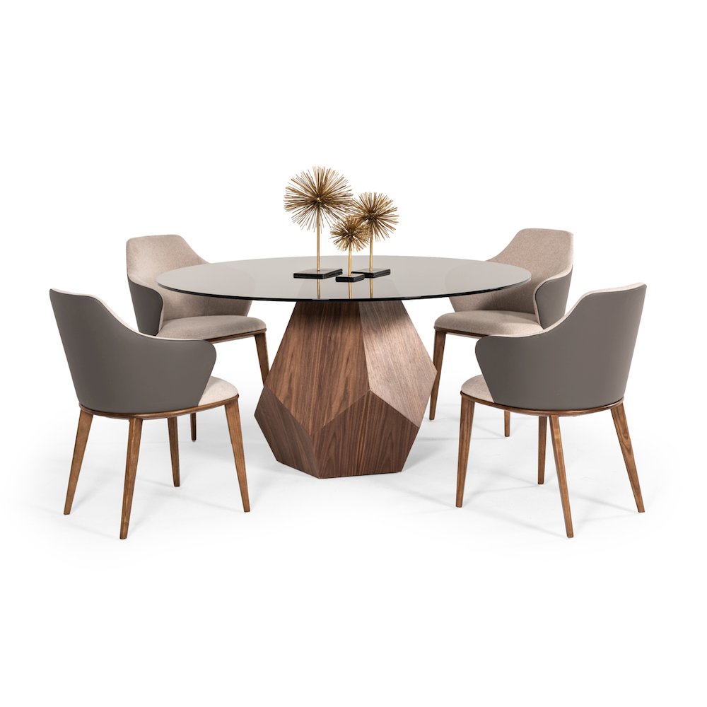 Modrest Megan Modern Beige & Grey Dining Chair. Picture 5