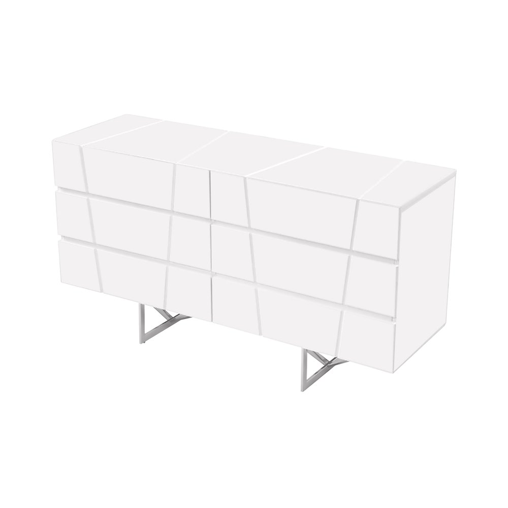 Modrest Chrysler Modern White Dresser. Picture 7