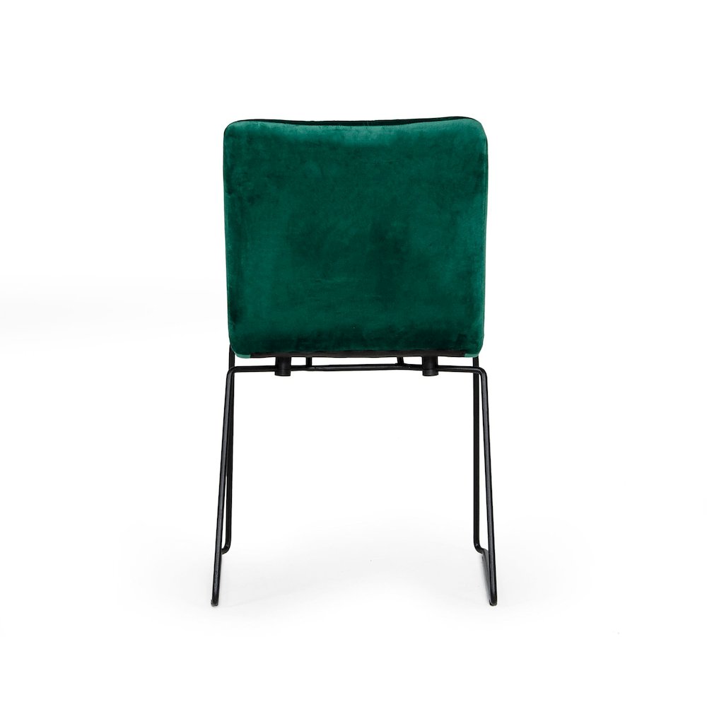 Modrest Yannis - Modern Green Fabric Dining Chair (Set of 2). Picture 4