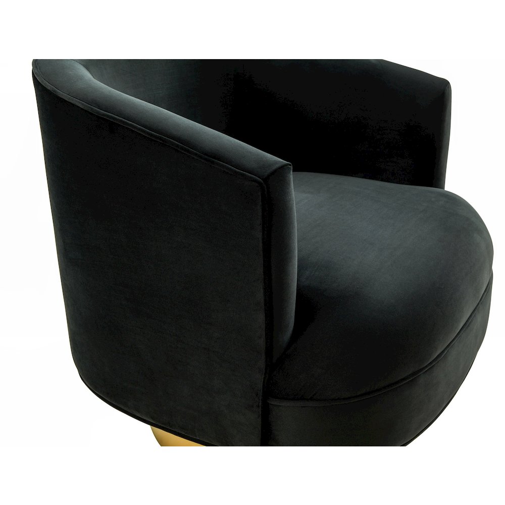 Divani Casa Basalt - Modern Black Fabric Accent Chair. Picture 5