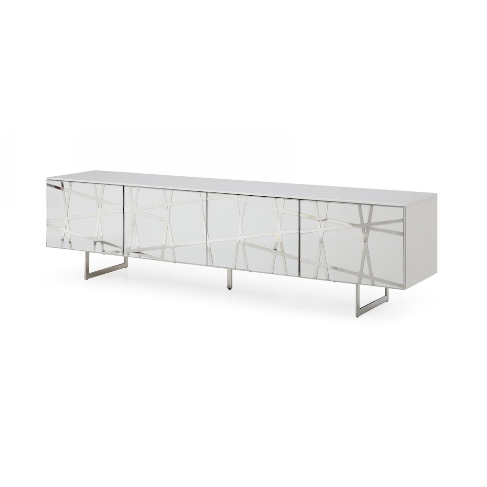 Modrest Kilson - Modern White TV Stand. Picture 1