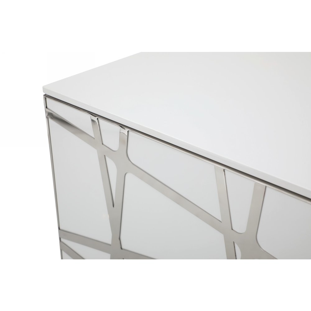 Modrest Kilson - Modern White TV Stand. Picture 3