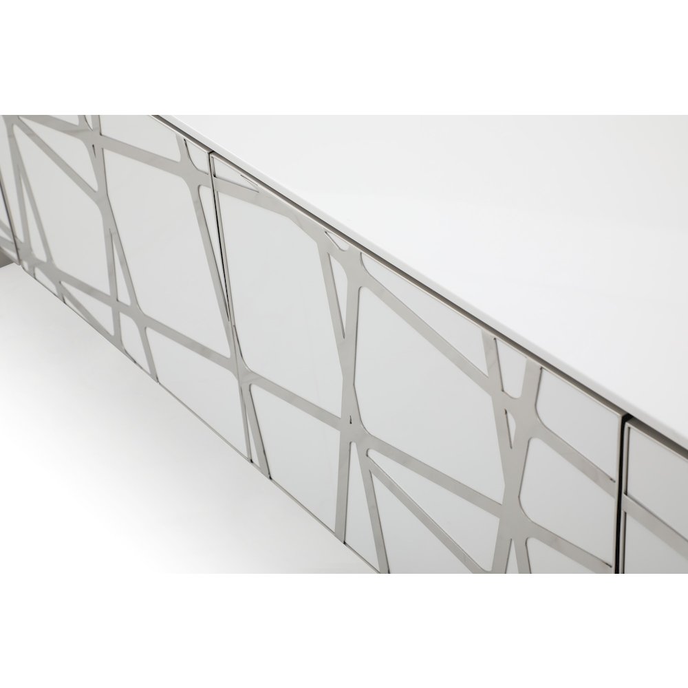 Modrest Kilson - Modern White TV Stand. Picture 4