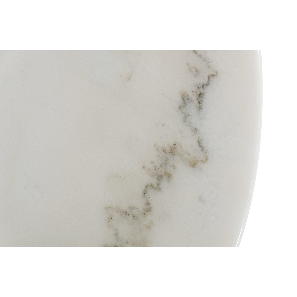 Modrest Fairway - Glam White Marble and Brushed Gold End Table. Picture 3