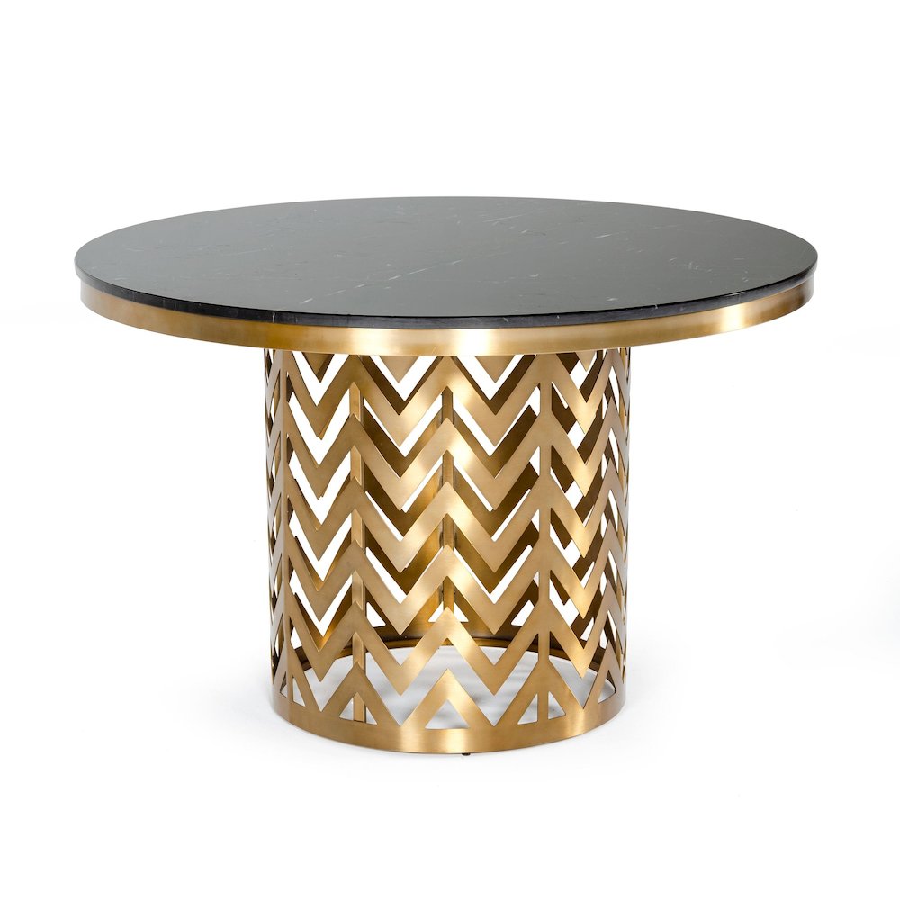Modrest Kowal - Glam Black Marble Dining Table. Picture 2