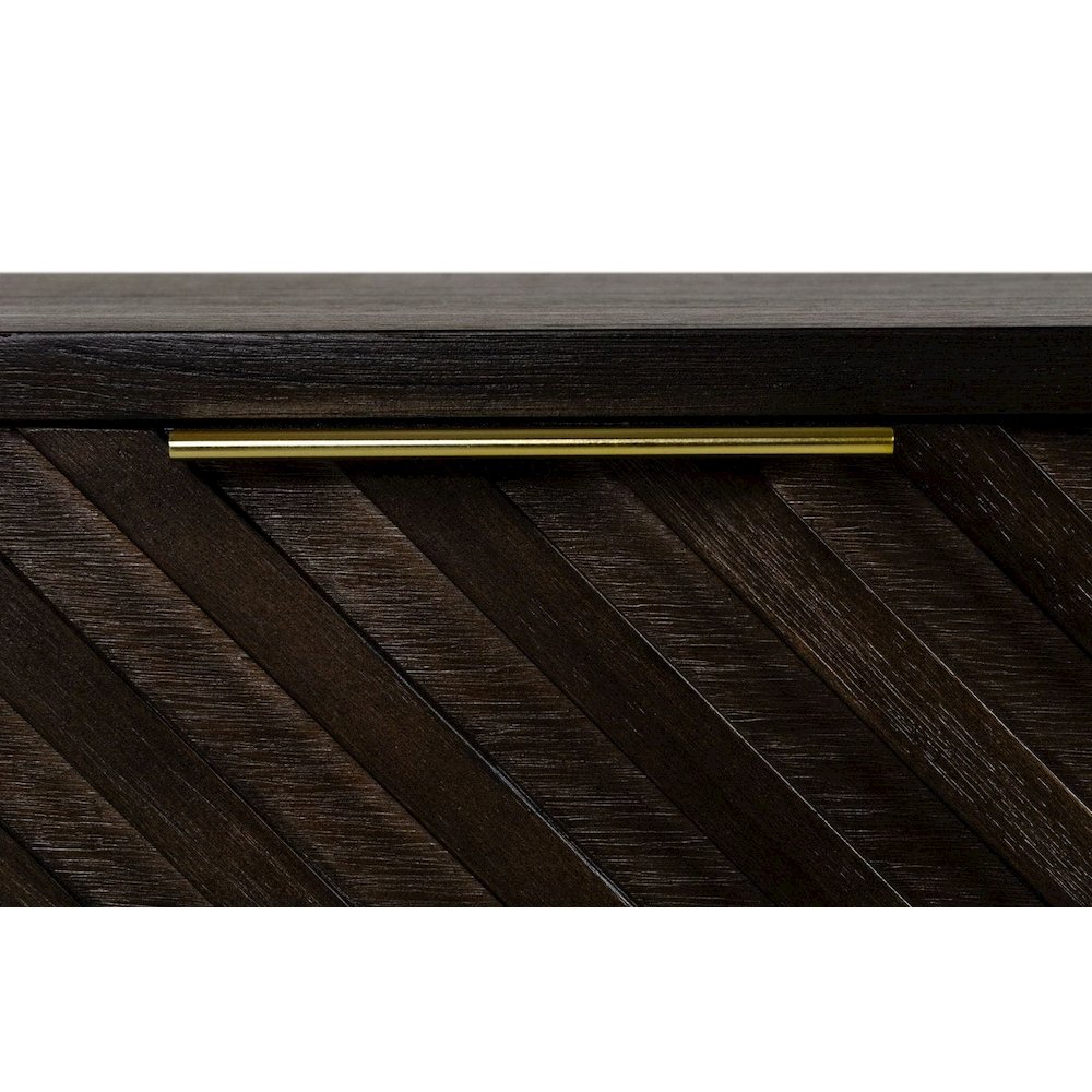 Modrest Daisy Mid-Century Dark Acacia Nightstand. Picture 2