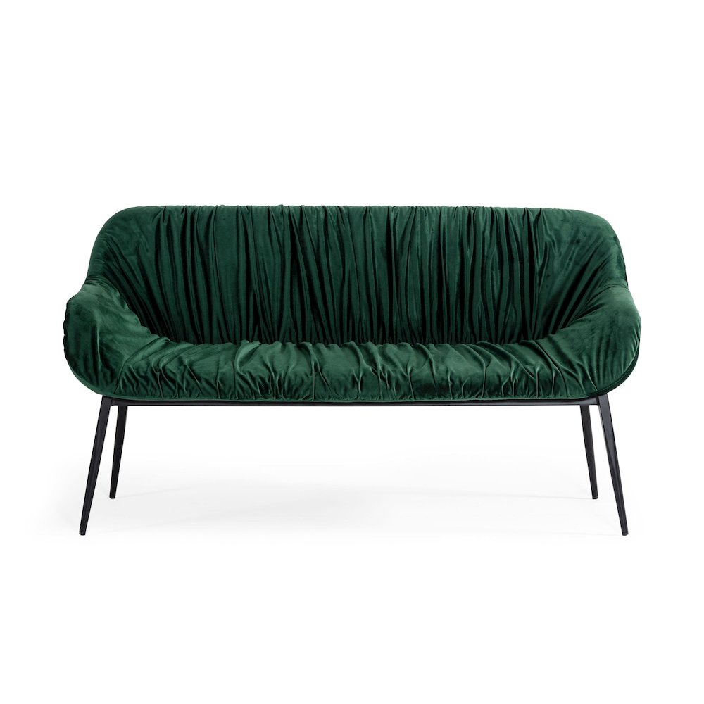 Modrest Katrina - Modern Green Fabric Bench. Picture 3
