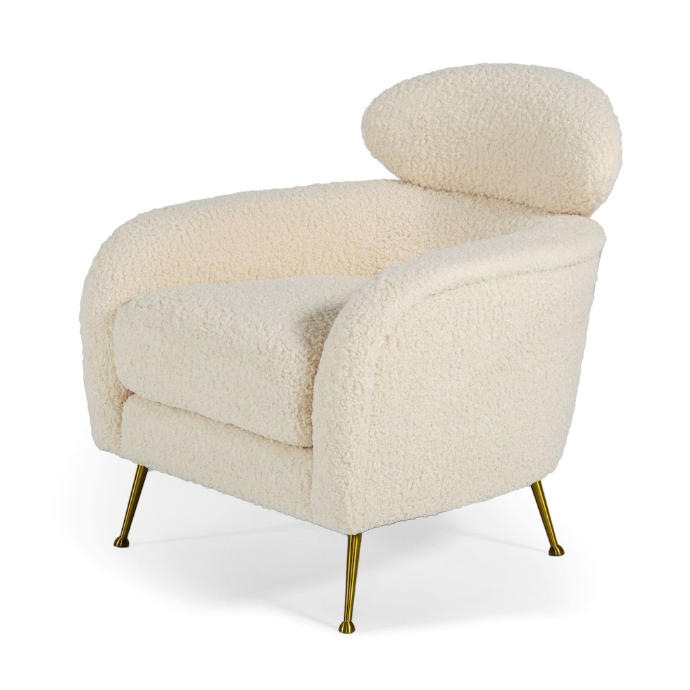 Modrest Altura - Modern Faux Fur Lounge Chair. Picture 1