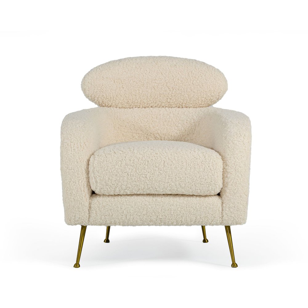Modrest Altura - Modern Faux Fur Lounge Chair. Picture 2