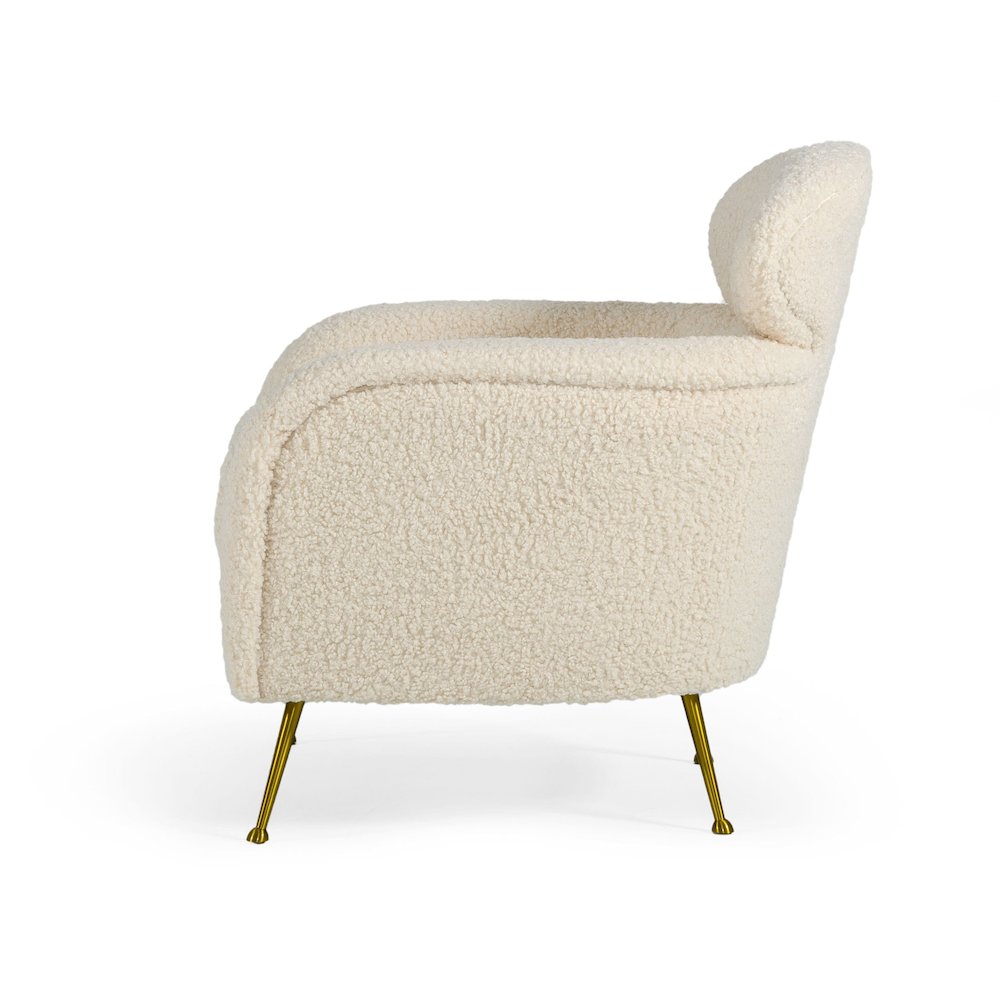 Modrest Altura - Modern Faux Fur Lounge Chair. Picture 3