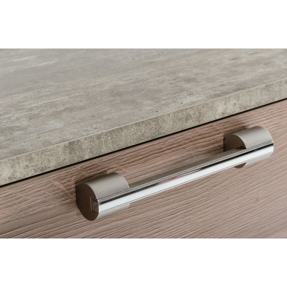 Nova Domus Boston - Modern Brown Oak & Brushed Stainless Steel Chest. Picture 2