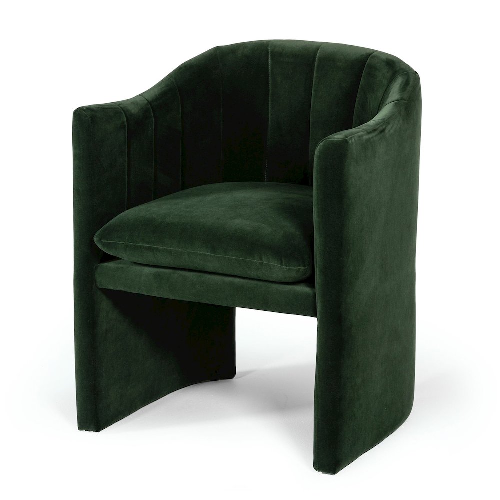 Modrest Danube - Modern Jade Green Fabric Dining Chair. Picture 1