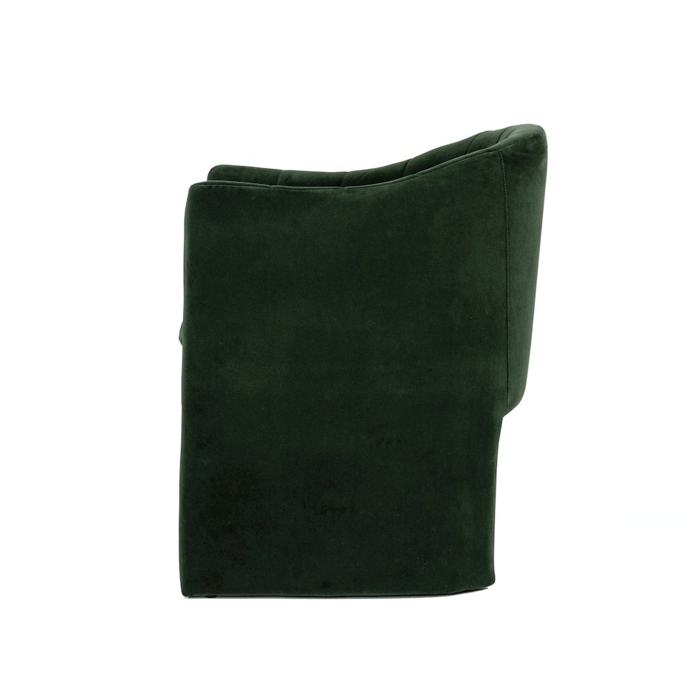 Modrest Danube - Modern Jade Green Fabric Dining Chair. Picture 4
