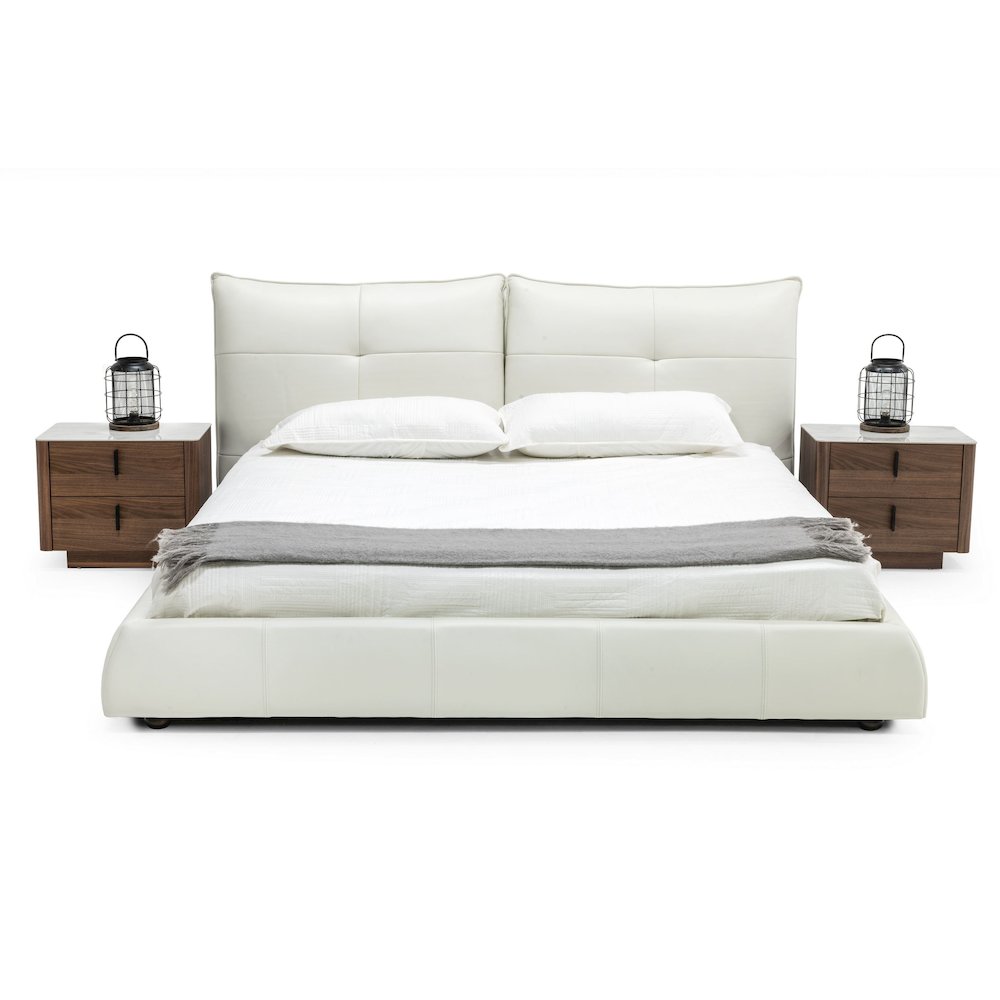 Modrest Patrick - Queen Modern White Bed. Picture 4