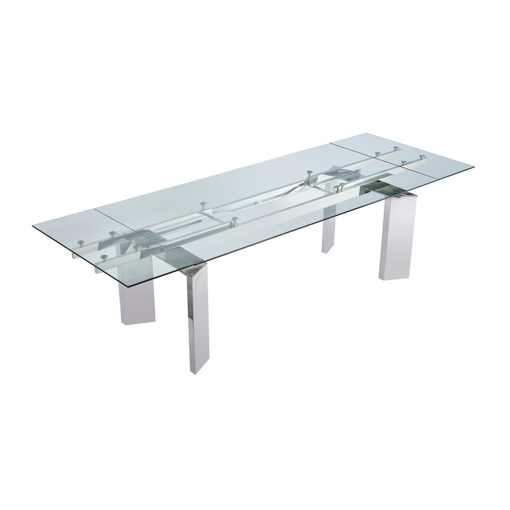 Modrest Viking - Modern Extendable Glass Dining Table. Picture 1