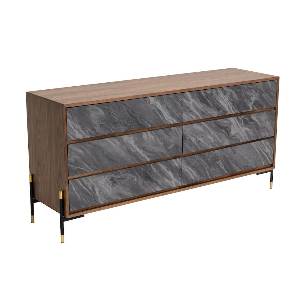 Nova Domus Metcalf - Mid-Century Walnut & Grey Dresser. Picture 8