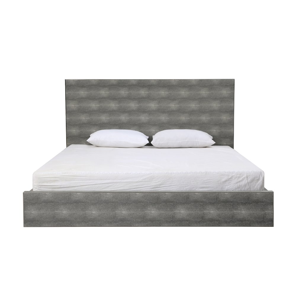 Modrest Dynasty - Eastern King Modern Shagreen Bed. Picture 1