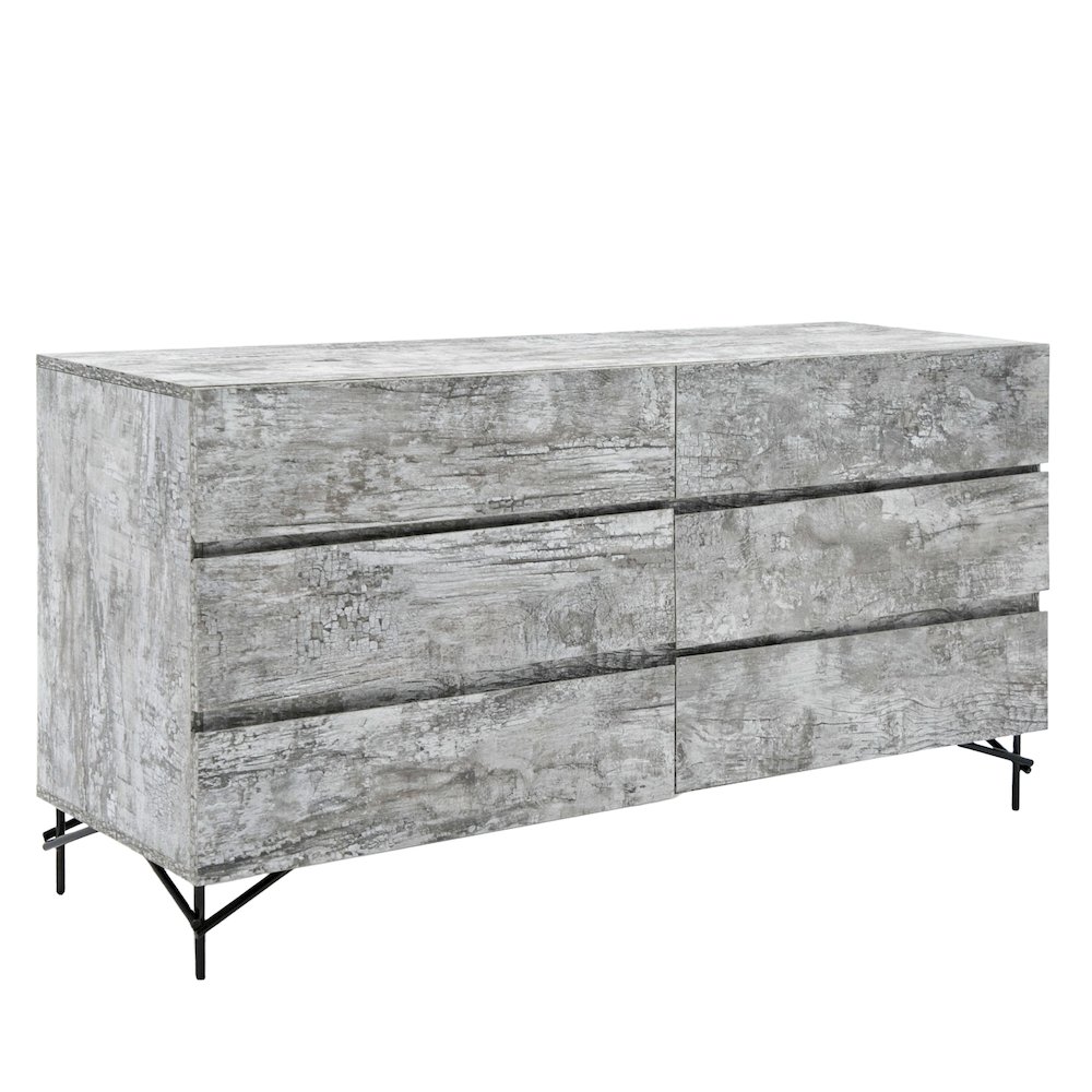 Nova Domus Aria - Italian Modern Multi Grey with texture  Dresser. Picture 5