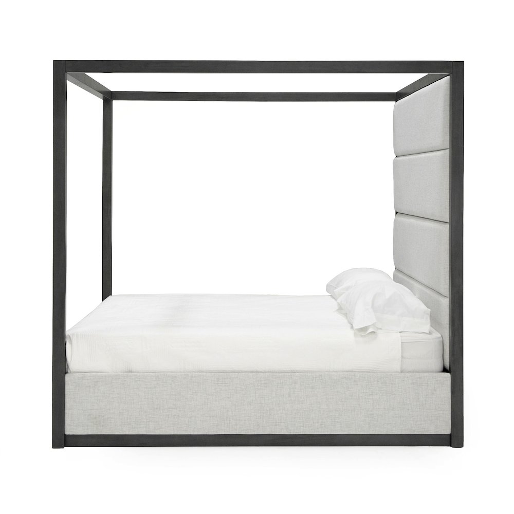 Manhattan - Contemporary Canopy Grey Bed -queen. Picture 7