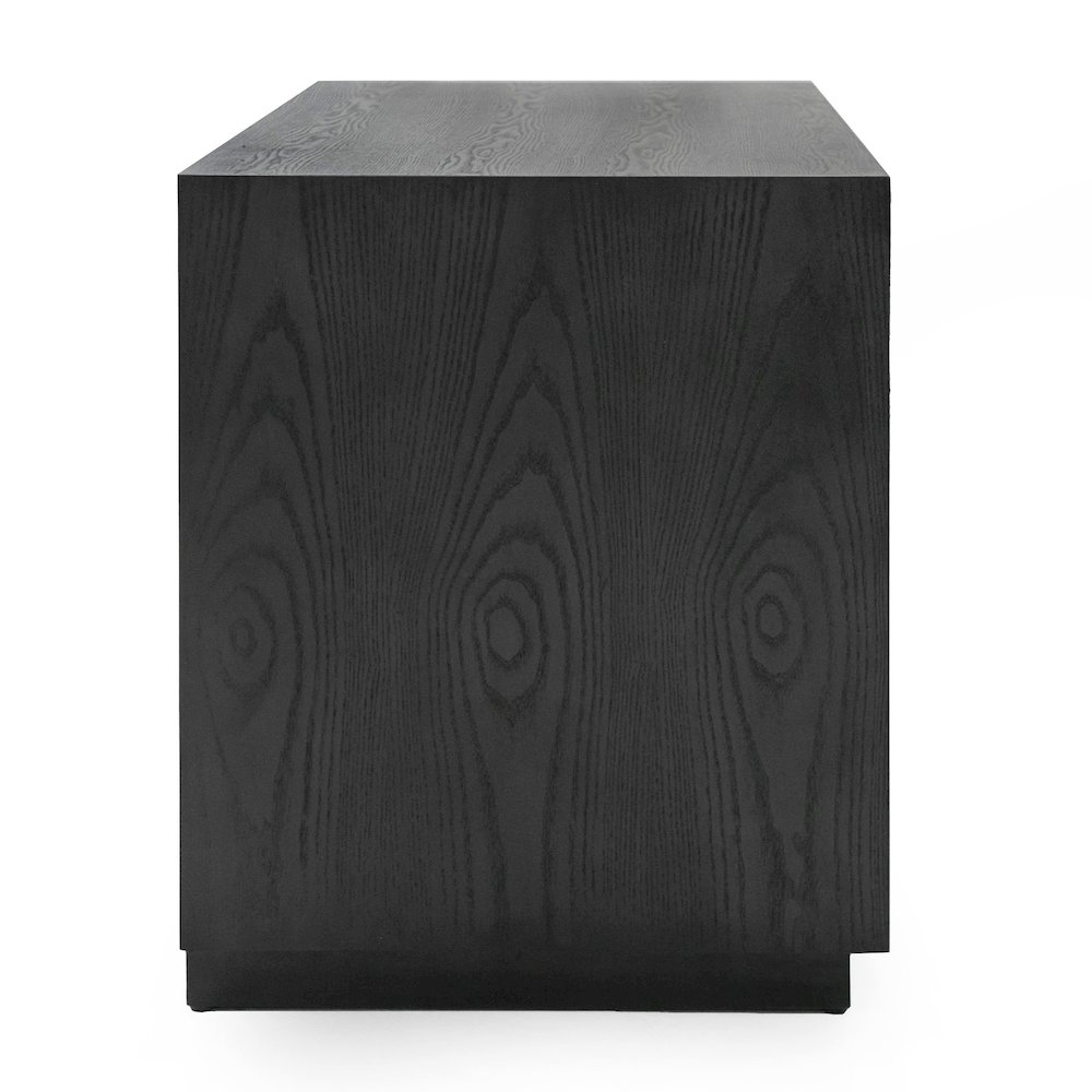 Manhattan - Contemporary Grey and Gold Nightstand. Picture 5