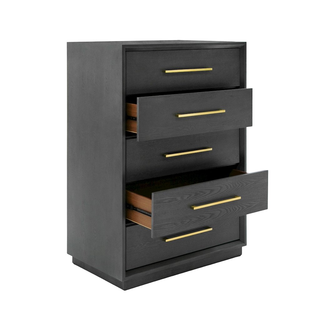 Modrest Manhattan- Contemporary Grey and Gold Chest. Picture 4
