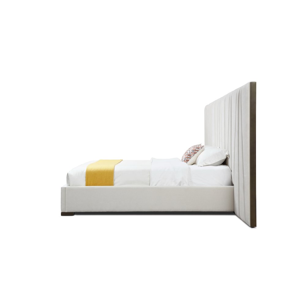 Modrest Nixa - Queen Modern Beige and Brushed Bronze Bed. Picture 3