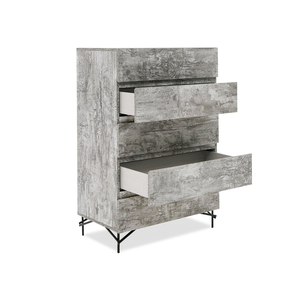 Nova Domus Aria - Italian Modern Multi Grey with texture Chest. Picture 4