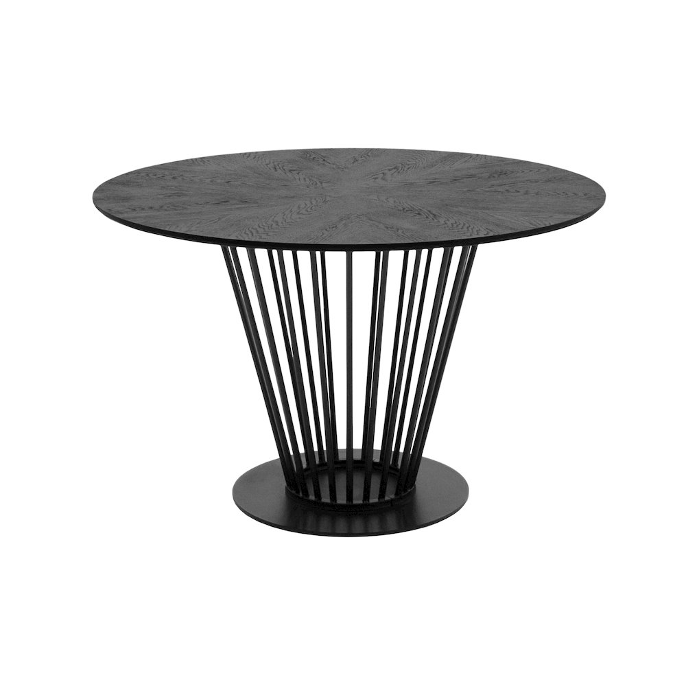 Modrest Conroy - Modern Black Round Dining Table. Picture 1