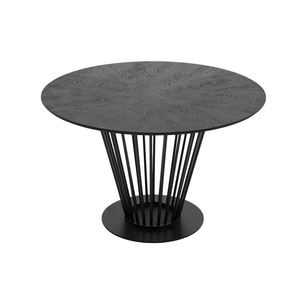 Modrest Conroy - Modern Black Round Dining Table. Picture 7