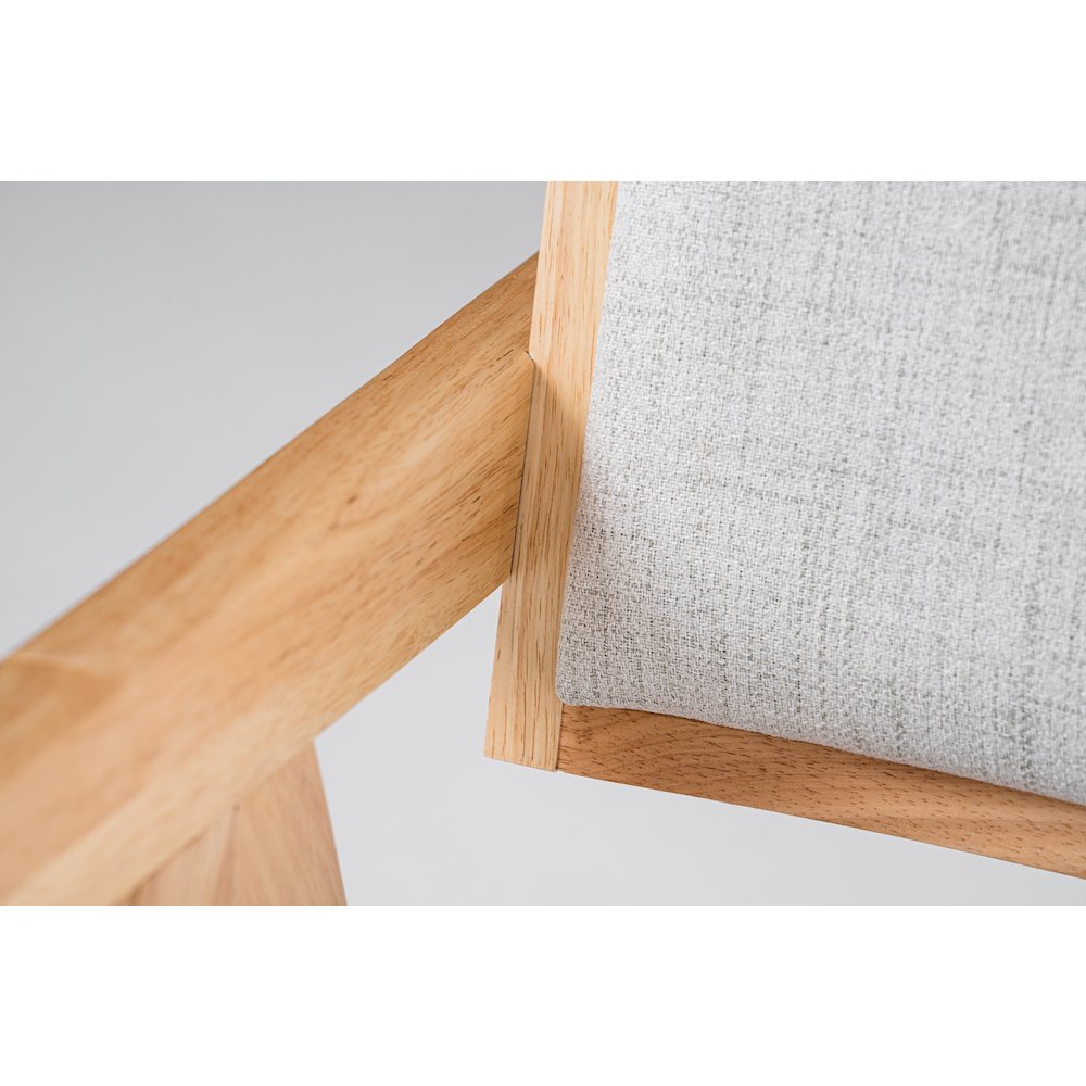 Fern - Modern Natural and Beige Dining Chair Set of 2. Picture 6