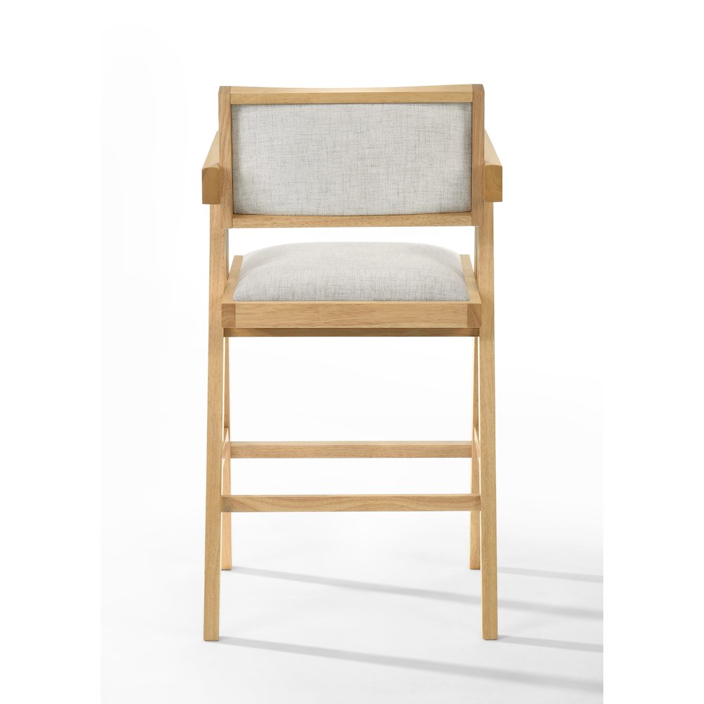 Modrest Fern - Modern Natural and Beige Counter Stool Set of 2. Picture 3