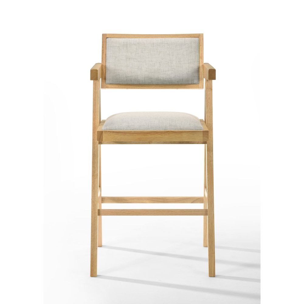 Modrest Fern - Modern Natural and Beige Counter Stool Set of 2. Picture 2