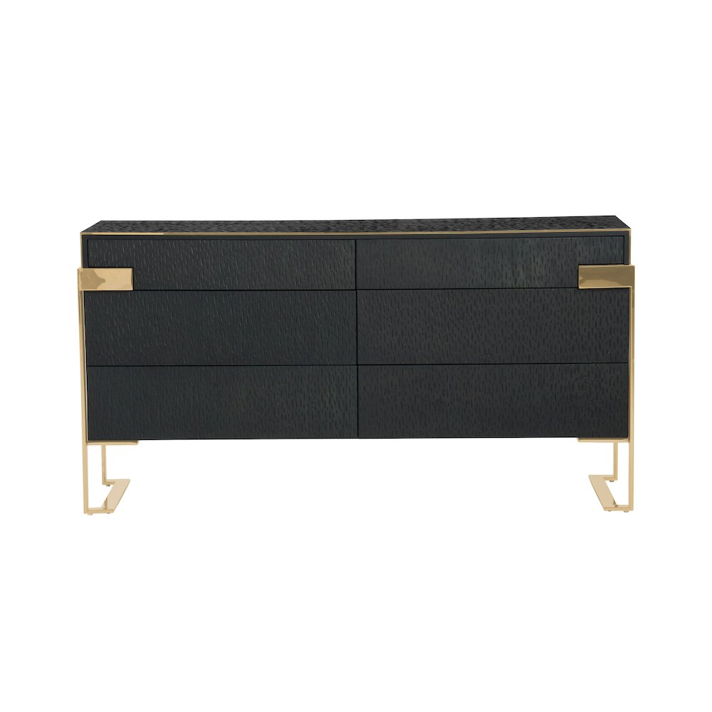 Modrest Rothsay - Modern Wenge + Gold Dresser. Picture 1