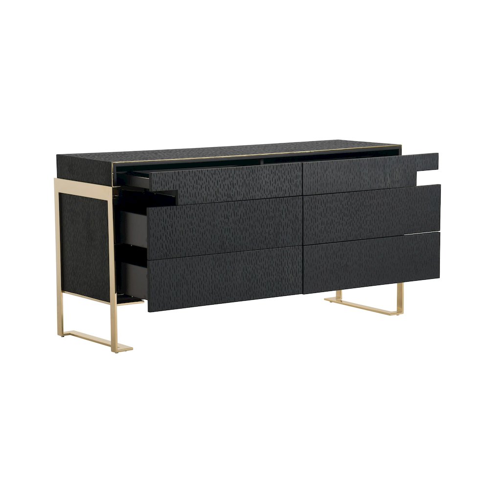 Modrest Rothsay - Modern Wenge + Gold Dresser. Picture 7