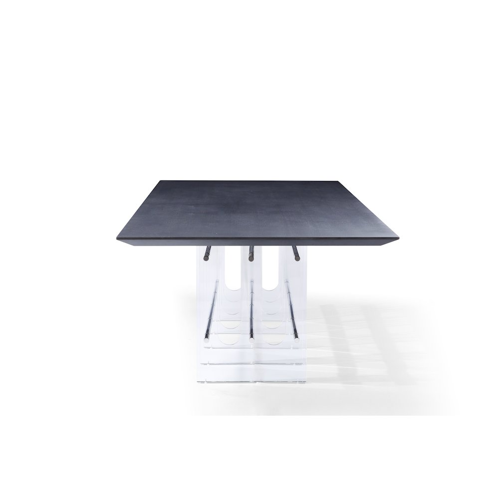 Modrest Inverness - Contemporary Black Oak + Acrylic Dining Table. Picture 3