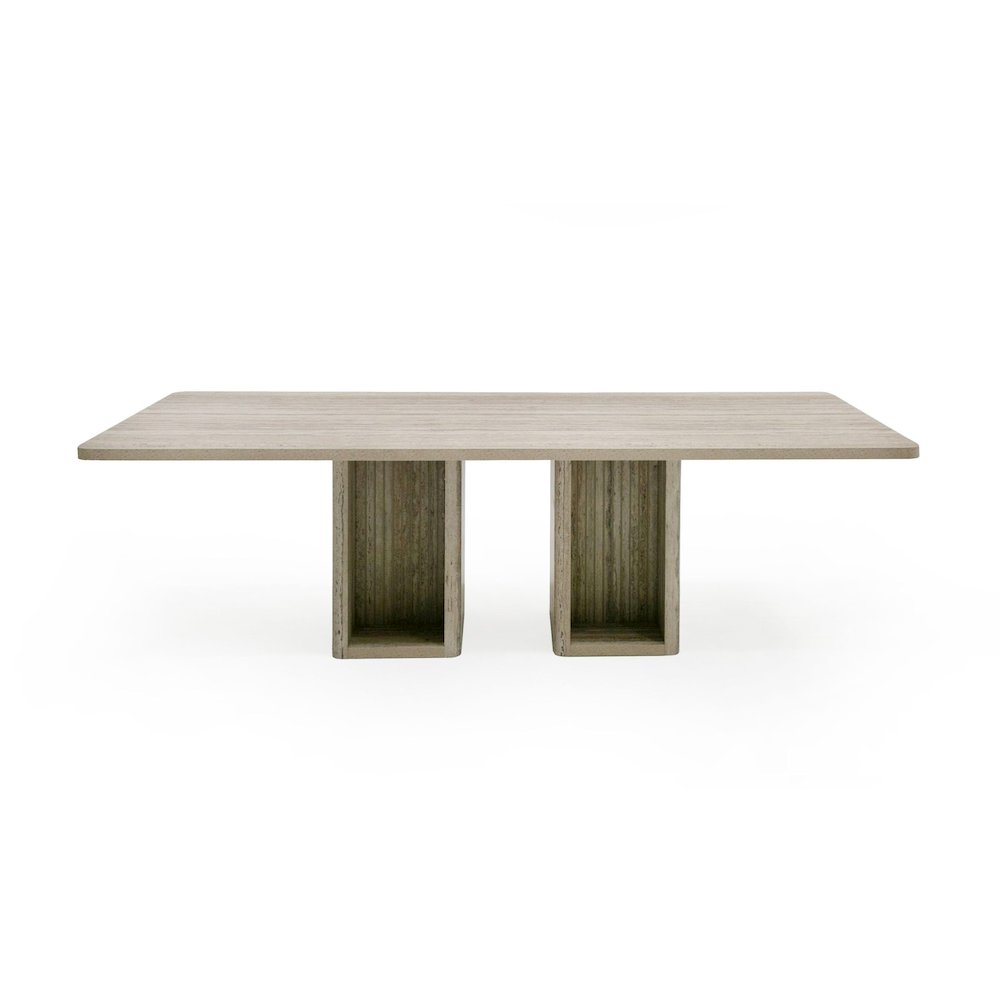 Nova Domus Roma - Modern Travertine Rectangular Dining Table. Picture 6
