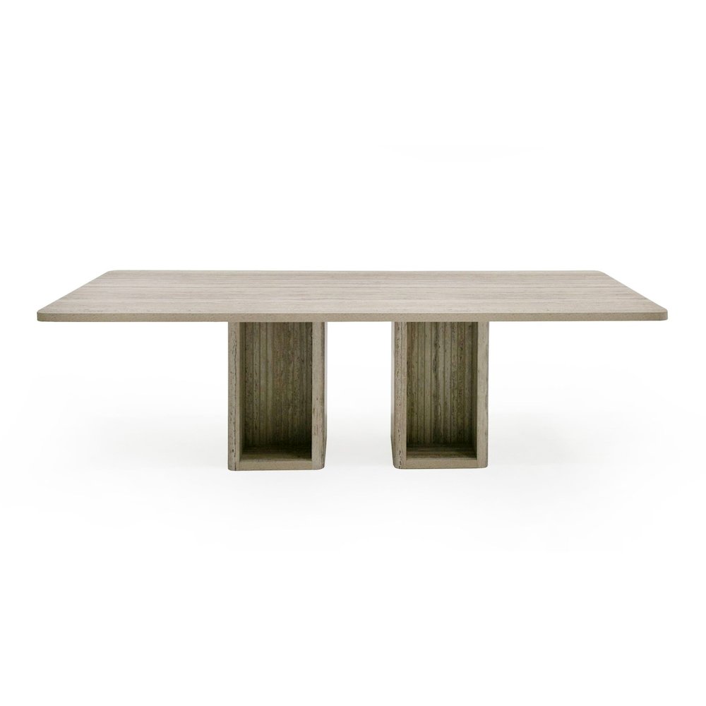 Nova Domus Roma - Modern Travertine Rectangular Dining Table. Picture 1